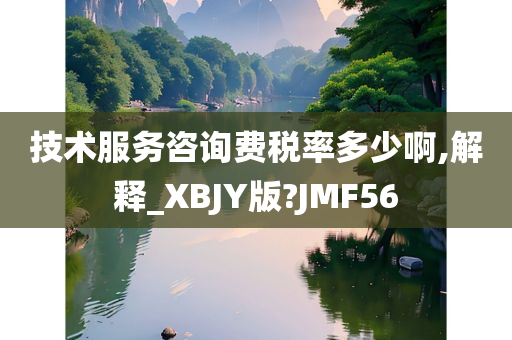 技术服务咨询费税率多少啊,解释_XBJY版?JMF56