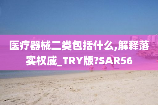 医疗器械二类包括什么,解释落实权威_TRY版?SAR56