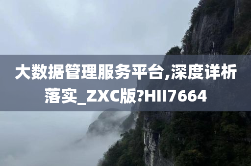 大数据管理服务平台,深度详析落实_ZXC版?HII7664