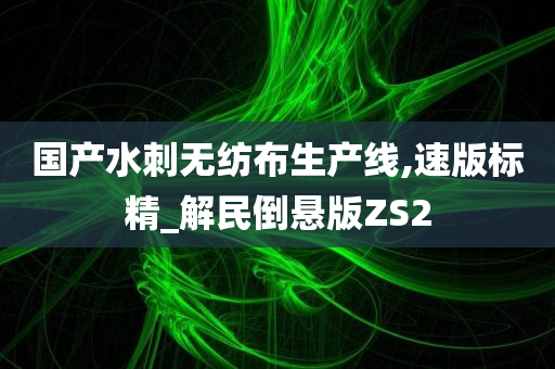 国产水刺无纺布生产线,速版标精_解民倒悬版ZS2