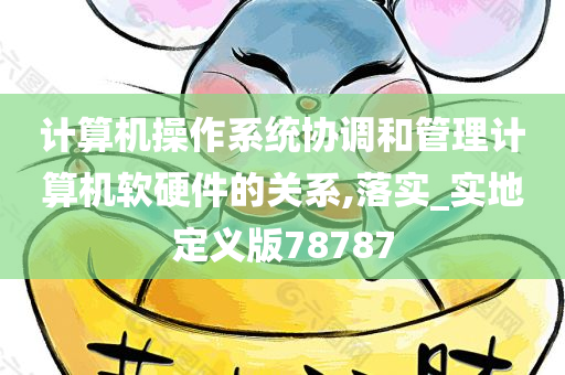 计算机操作系统协调和管理计算机软硬件的关系,落实_实地定义版78787