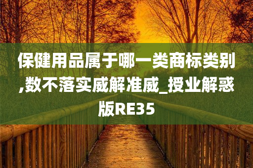 保健用品属于哪一类商标类别,数不落实威解准威_授业解惑版RE35