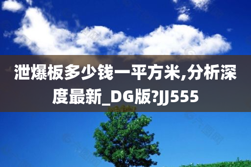 泄爆板多少钱一平方米,分析深度最新_DG版?JJ555