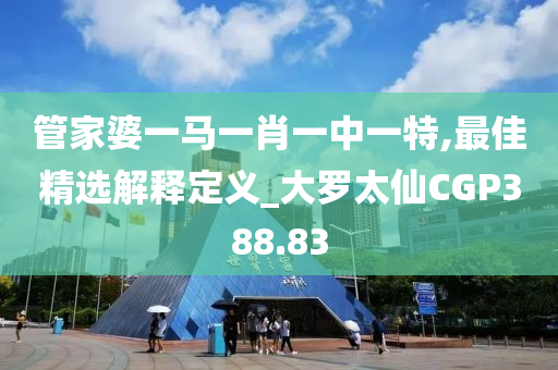 管家婆一马一肖一中一特,最佳精选解释定义_大罗太仙CGP388.83