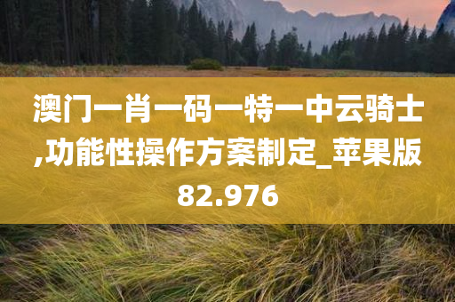 澳门一肖一码一特一中云骑士,功能性操作方案制定_苹果版82.976