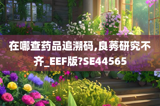 在哪查药品追溯码,良莠研究不齐_EEF版?SE44565