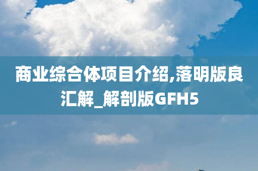 商业综合体项目介绍,落明版良汇解_解剖版GFH5