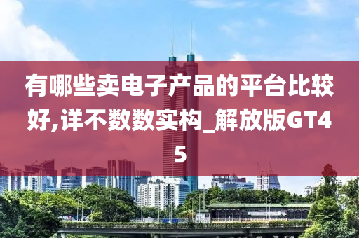 有哪些卖电子产品的平台比较好,详不数数实构_解放版GT45