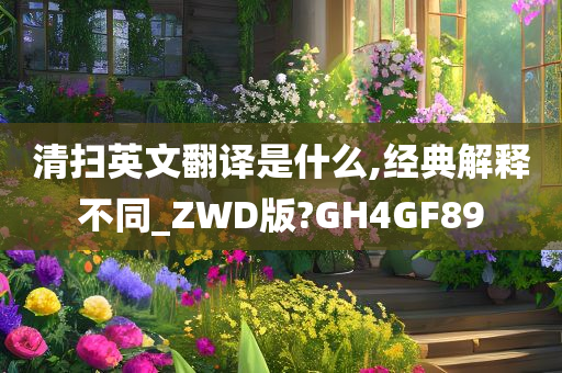 清扫英文翻译是什么,经典解释不同_ZWD版?GH4GF89