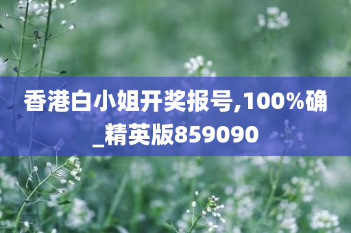 香港白小姐开奖报号,100%确_精英版859090