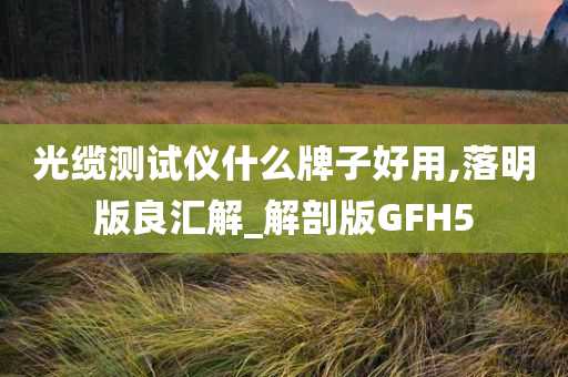 光缆测试仪什么牌子好用,落明版良汇解_解剖版GFH5