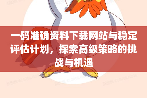 一码准确资料下载网站与稳定评估计划，探索高级策略的挑战与机遇