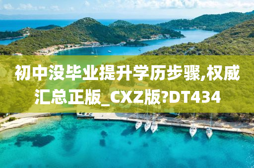 初中没毕业提升学历步骤,权威汇总正版_CXZ版?DT434