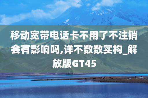 移动宽带电话卡不用了不注销会有影响吗,详不数数实构_解放版GT45