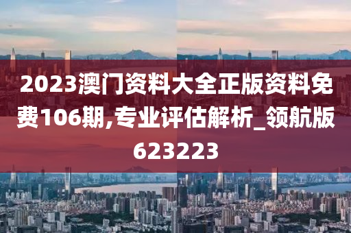 2023澳门资料大全正版资料免费106期,专业评估解析_领航版623223