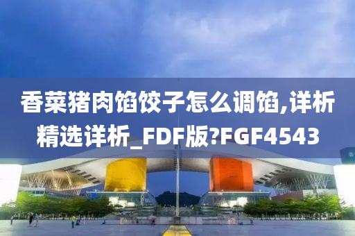 香菜猪肉馅饺子怎么调馅,详析精选详析_FDF版?FGF4543