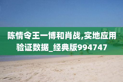 陈情令王一博和肖战,实地应用验证数据_经典版994747