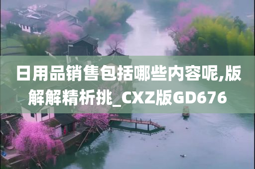 日用品销售包括哪些内容呢,版解解精析挑_CXZ版GD676