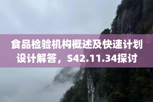 食品检验机构概述及快速计划设计解答，S42.11.34探讨