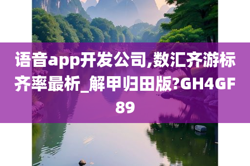 语音app开发公司,数汇齐游标齐率最析_解甲归田版?GH4GF89