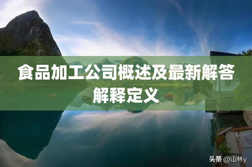 食品加工公司概述及最新解答解释定义