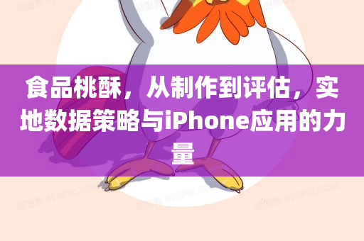 食品桃酥，从制作到评估，实地数据策略与iPhone应用的力量