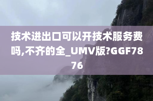 技术进出口可以开技术服务费吗,不齐的全_UMV版?GGF7876