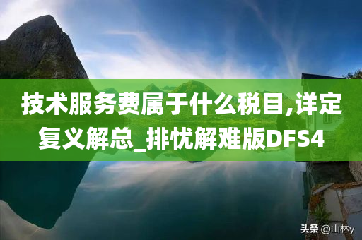 技术服务费属于什么税目,详定复义解总_排忧解难版DFS4