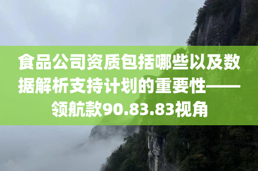 食品公司资质包括哪些以及数据解析支持计划的重要性——领航款90.83.83视角