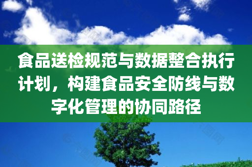 食品送检规范与数据整合执行计划，构建食品安全防线与数字化管理的协同路径