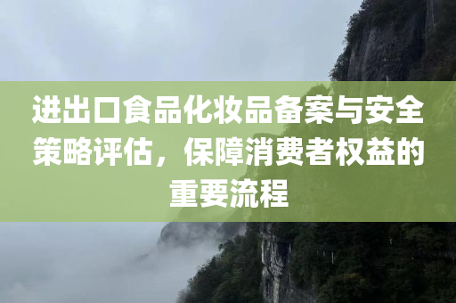 进出口食品化妆品备案与安全策略评估，保障消费者权益的重要流程