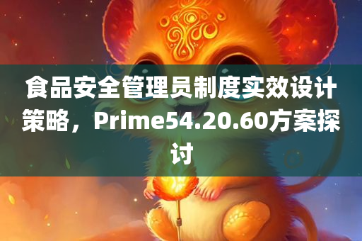 食品安全管理员制度实效设计策略，Prime54.20.60方案探讨