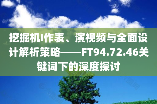 挖掘机I作表、演视频与全面设计解析策略——FT94.72.46关键词下的深度探讨